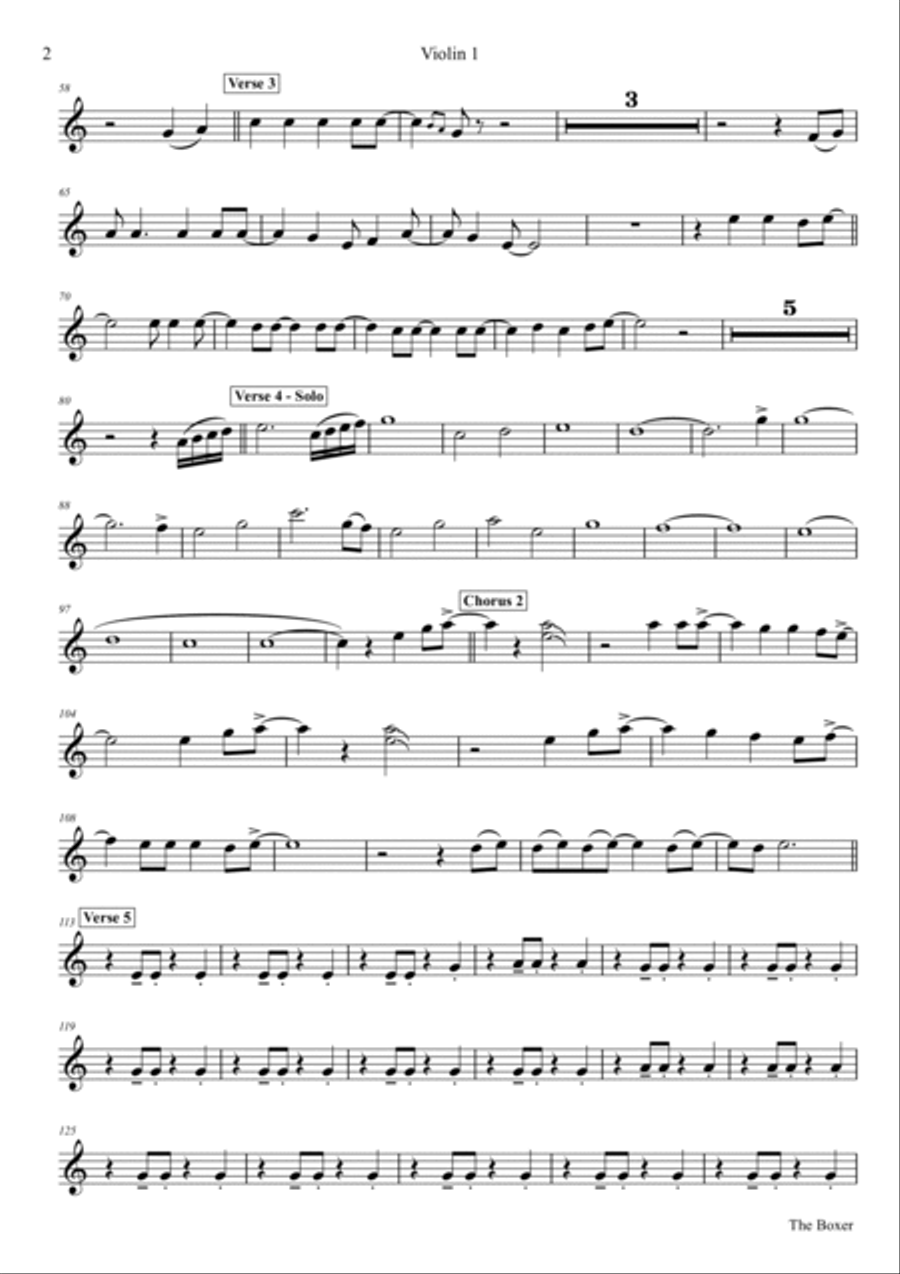 The Boxer The Boxer String Orchestra scores gallery preview page 6