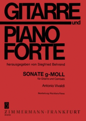 Book cover for Sonata G minor