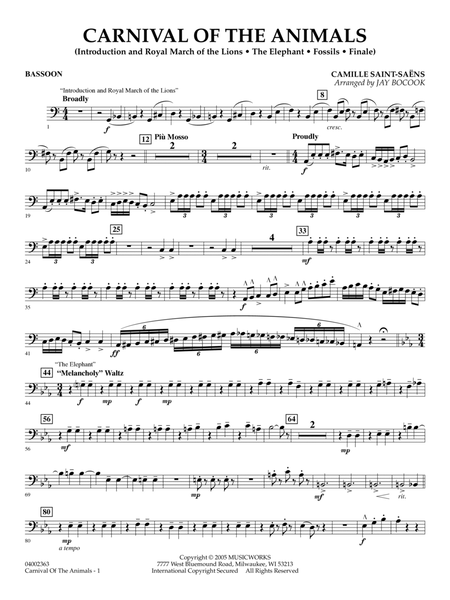 Carnival of the Animals (arr. Jay Bocook) - Bassoon