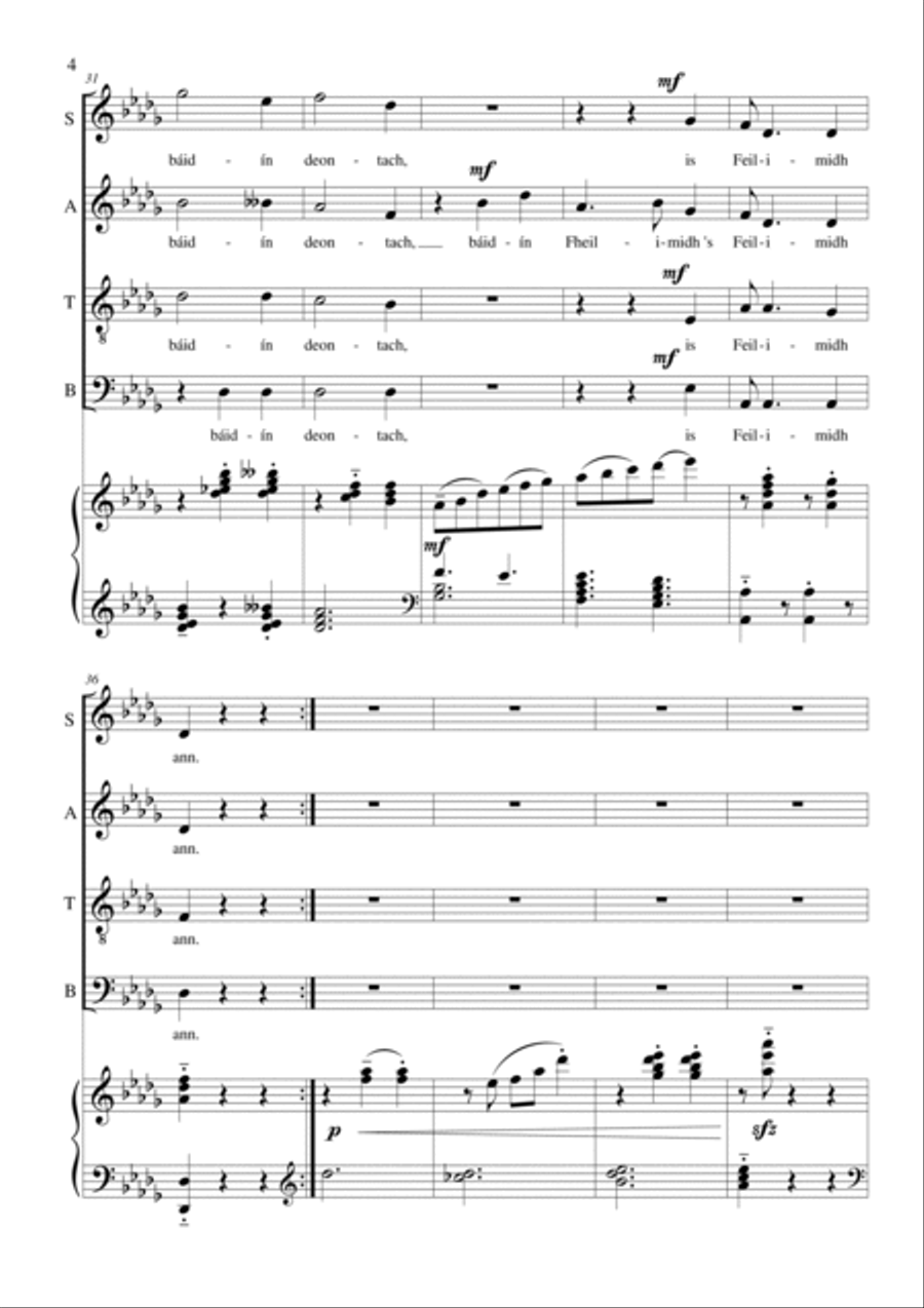 Báidín Fheilimidh Báidín Fheilimidh 4-Part scores gallery preview page 5