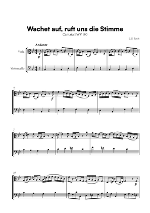 Johann Sebastian Bach - Wachet auf, ruft uns die Stimme (for Viola and Cello)