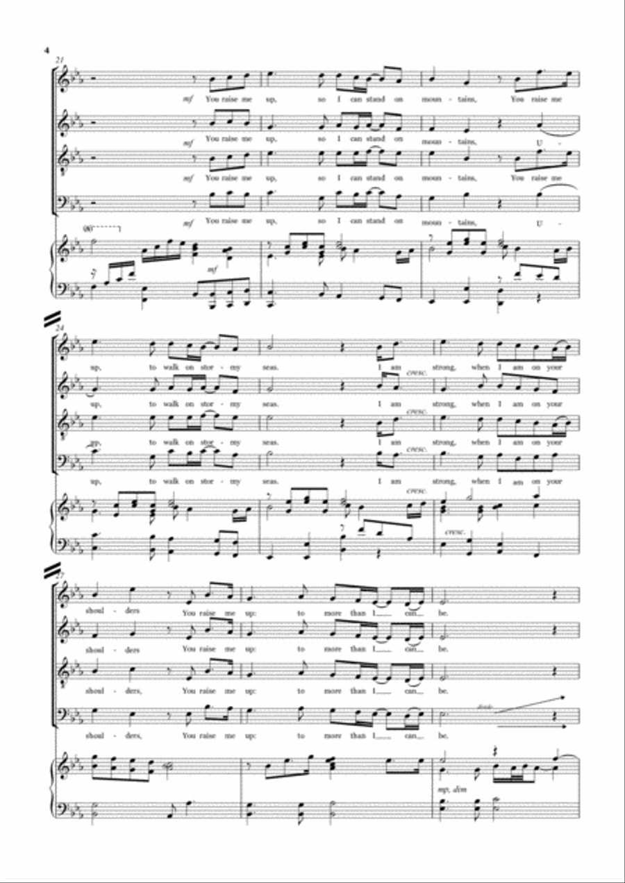 You Raise Me Up Divisi scores gallery preview page 4