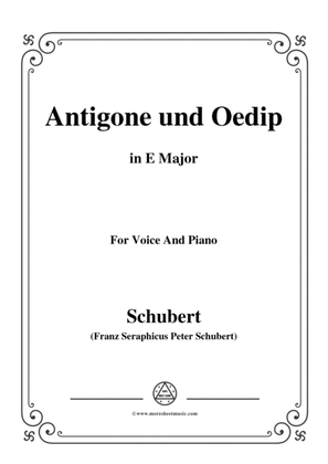 Book cover for Schubert-Antigone und Oedip,Op.6 No.2,in E Major,for Voice&Piano