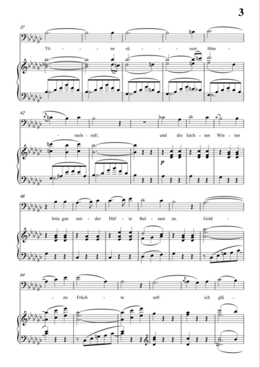 Schubert-Sehnsucht,D.52 in bG for Vocal and Piano Voice scores gallery preview page 4
