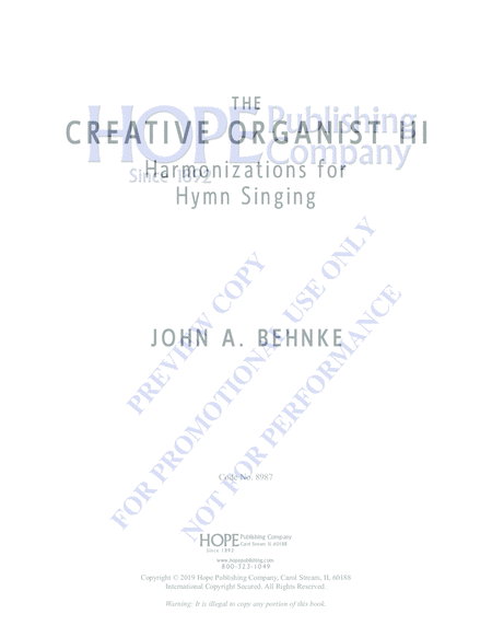 The Creative Organist, Vol. 3