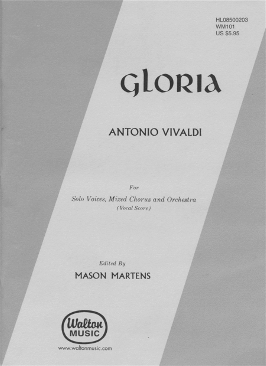 Gloria by Antonio Vivaldi Choir - Sheet Music