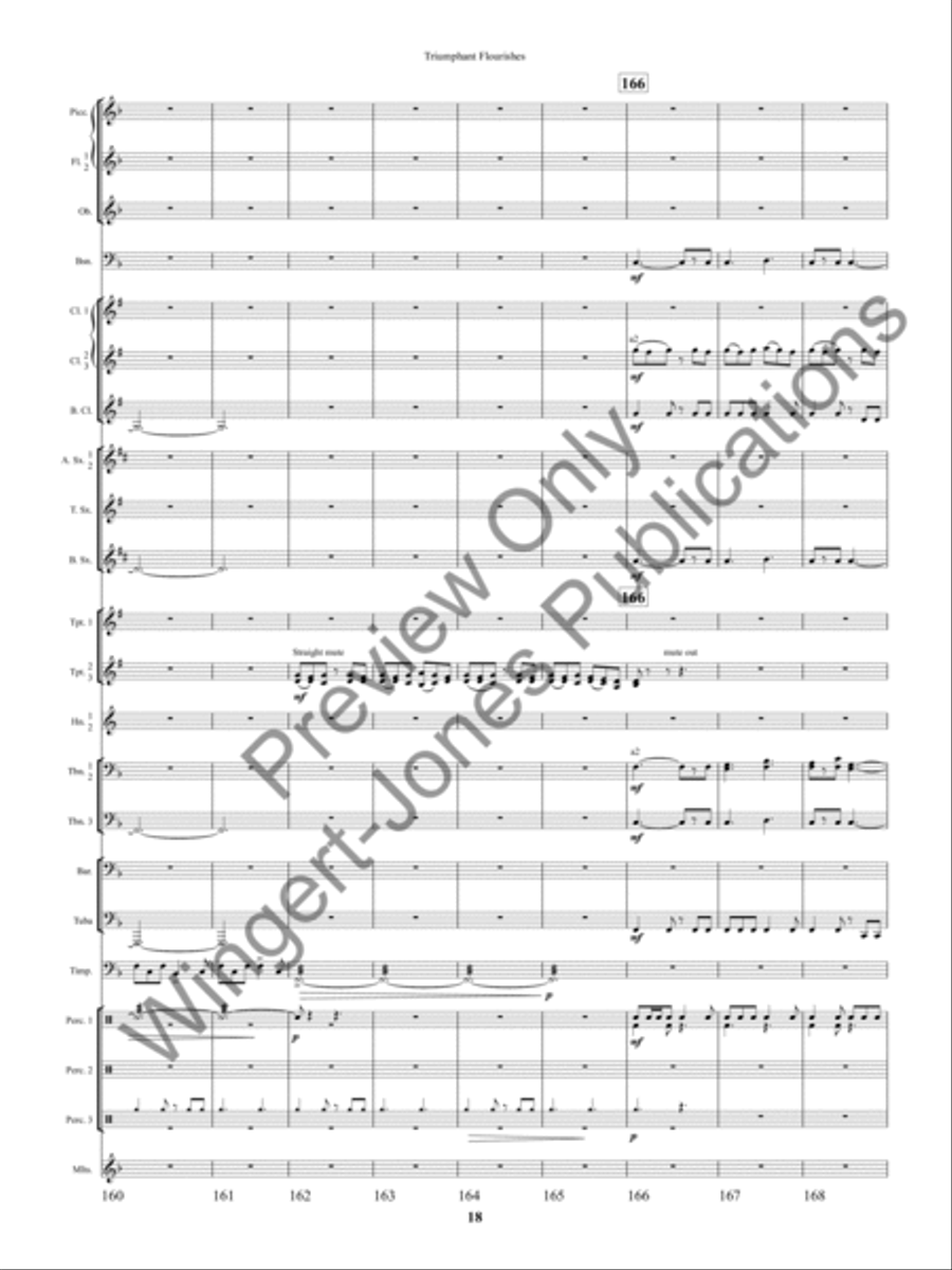 Triumphant Flourishes Concert Band scores gallery preview page 21