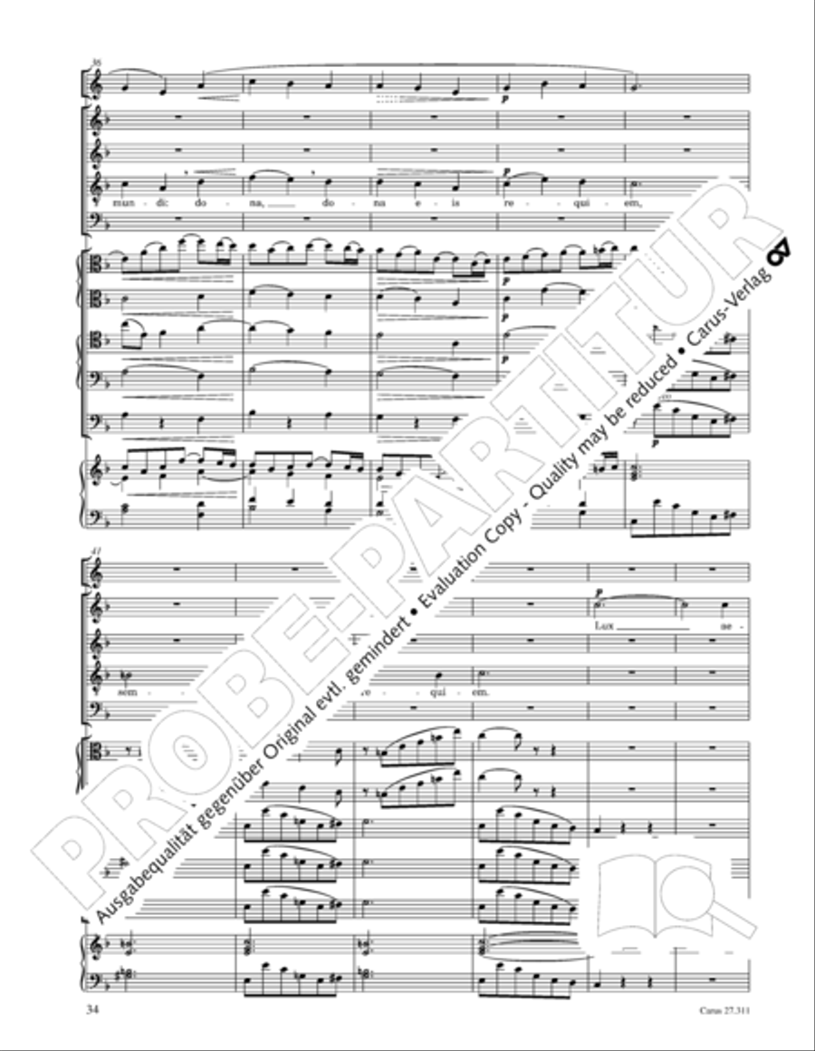 Requiem - church version (Requiem. Fassung mit kleinem Orchester) 4-Part scores gallery preview page 50