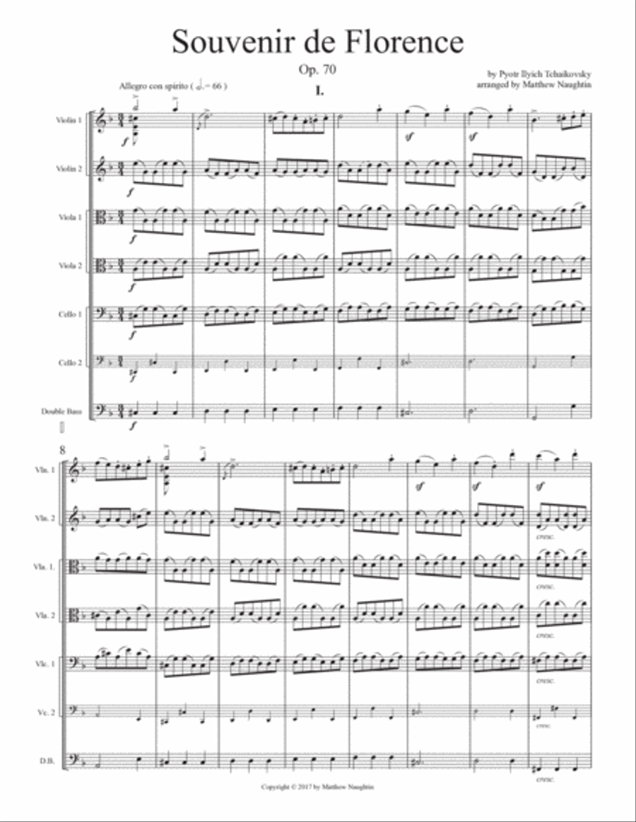 Souvenir de Florence arranged for String Orchestra String Orchestra scores gallery preview page 2