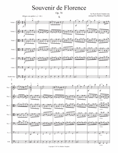 Souvenir de Florence arranged for String Orchestra image number null