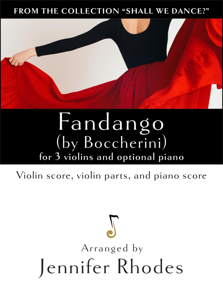 Fandango, finale from Guitar Quintet in D major (flex instrumentation, violins) Guitar Ensemble scores gallery preview page 1