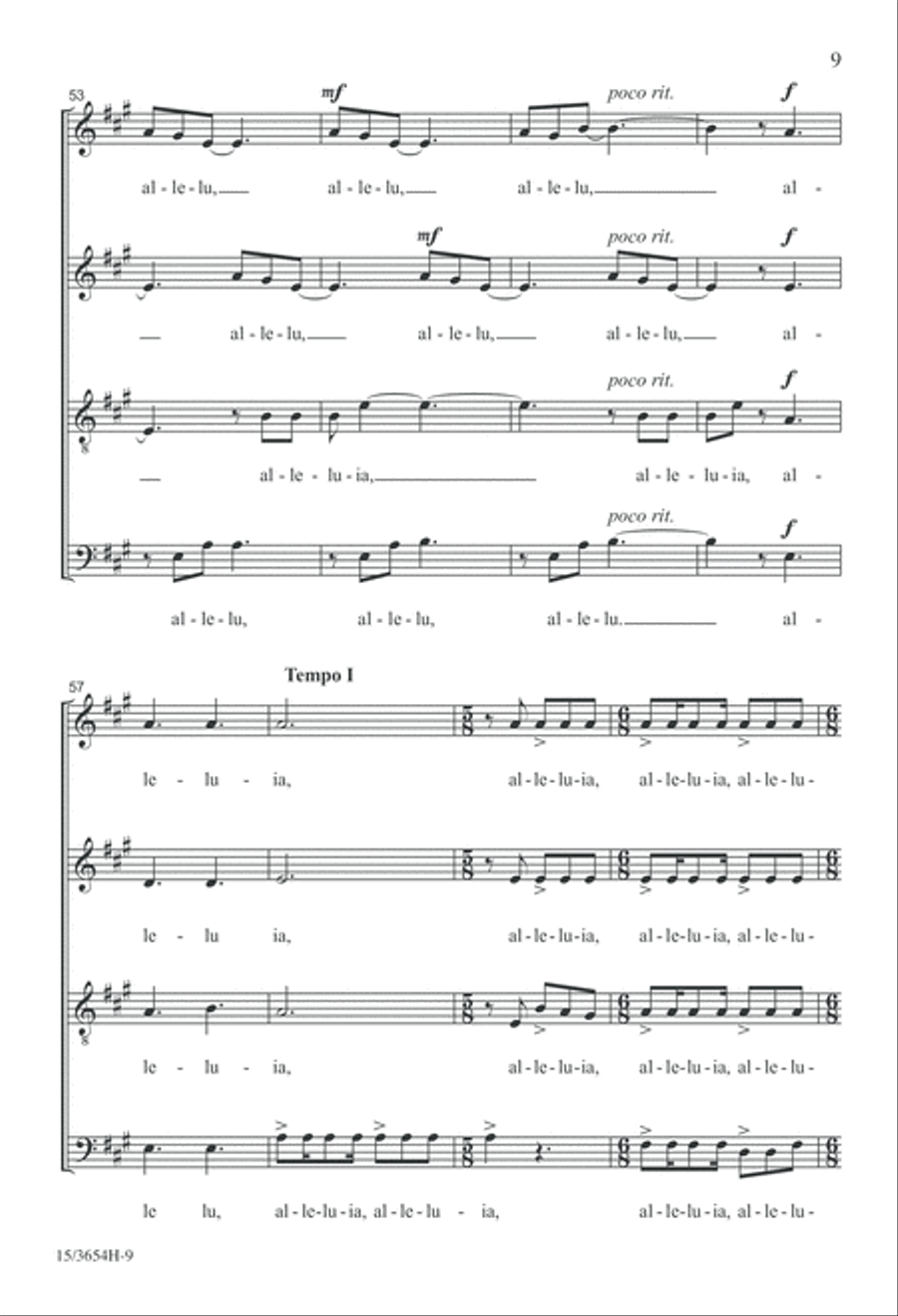 Alleluia Alleluia 4-Part scores gallery preview page 9