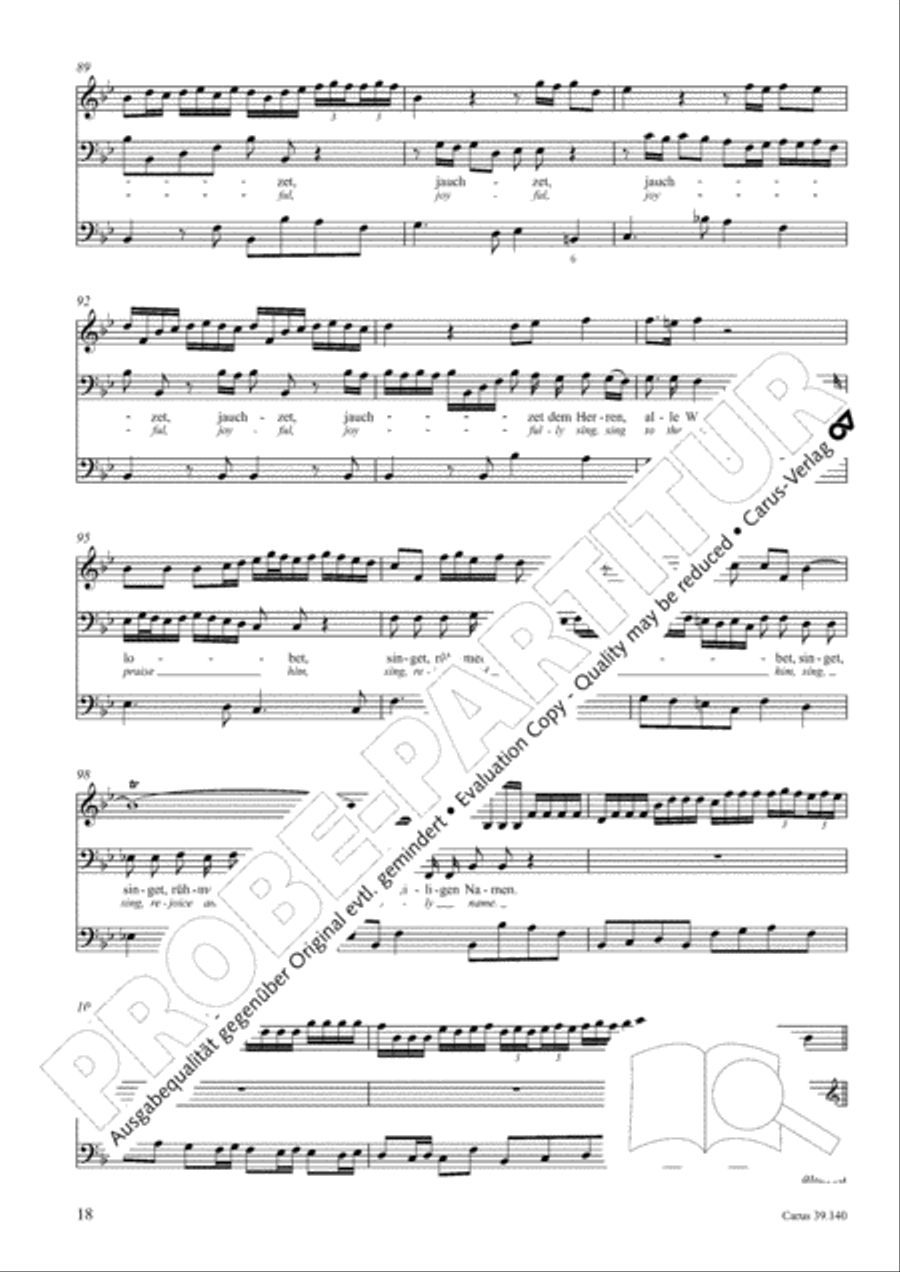 Sing to the Lord a new song (Singet dem Herrn ein neues Lied) 4-Part scores gallery preview page 19