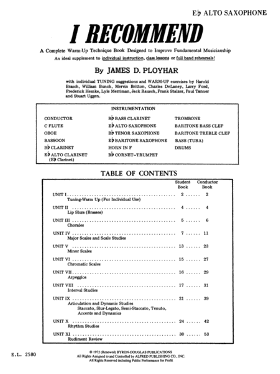 I Recommend I Recommend Concert Band Methods scores gallery preview page 2