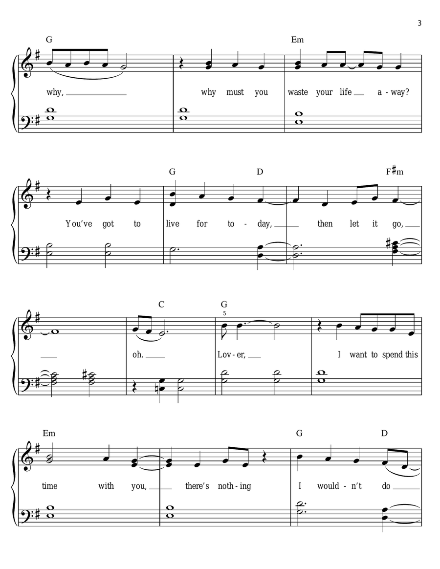 Can't Keep It In Easy Piano scores gallery preview page 3