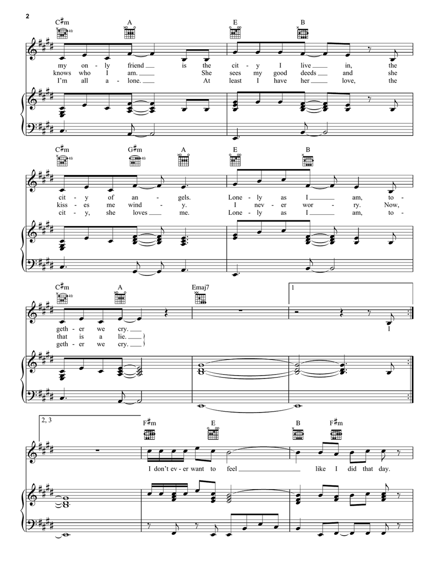 Under The Bridge Acoustic Guitar scores gallery preview page 2