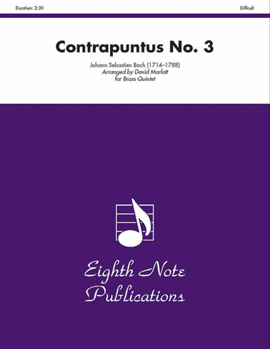 Contrapunctus No. 3 Brass Quintet scores gallery preview page 1