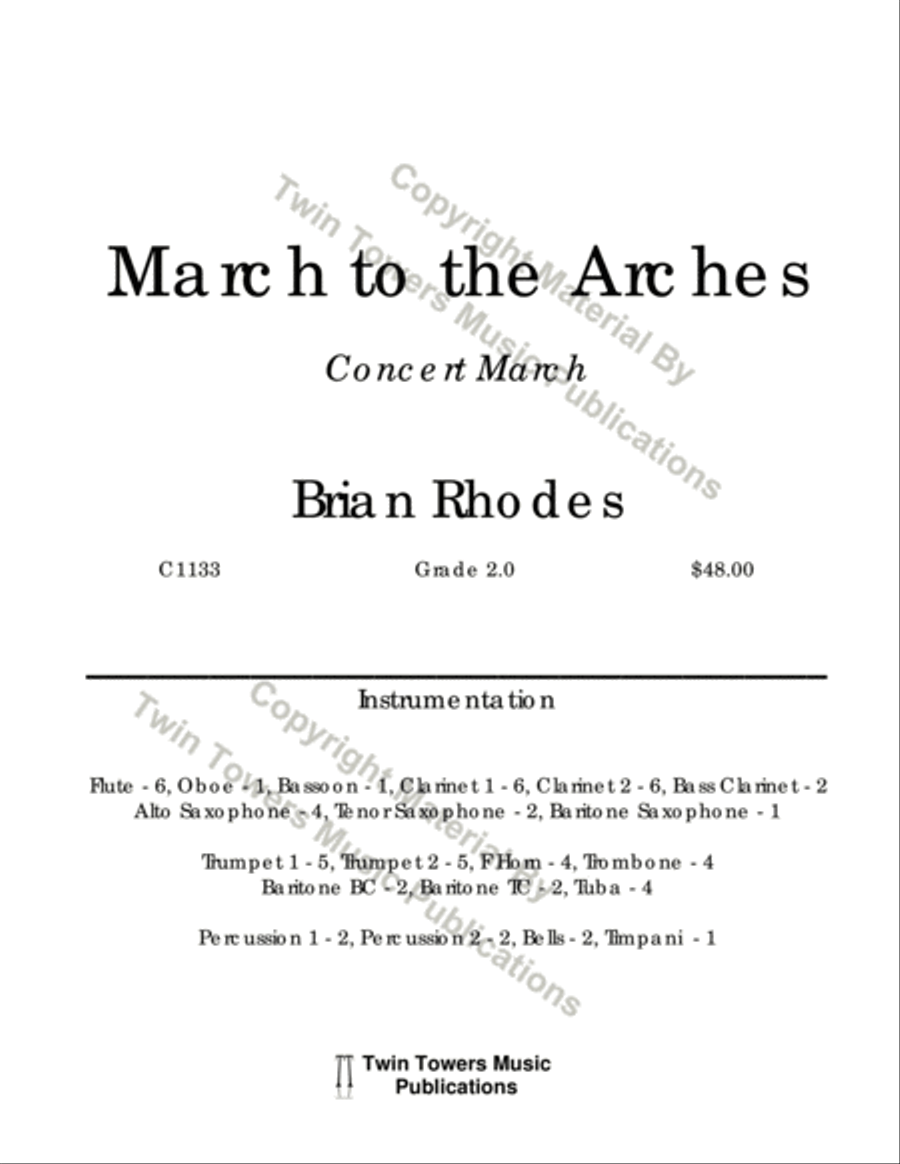 March to the Arches March to the Arches Concert Band scores gallery preview page 2