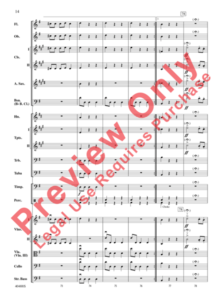 Overture to Die Fledermaus Full Orchestra scores gallery preview page 15