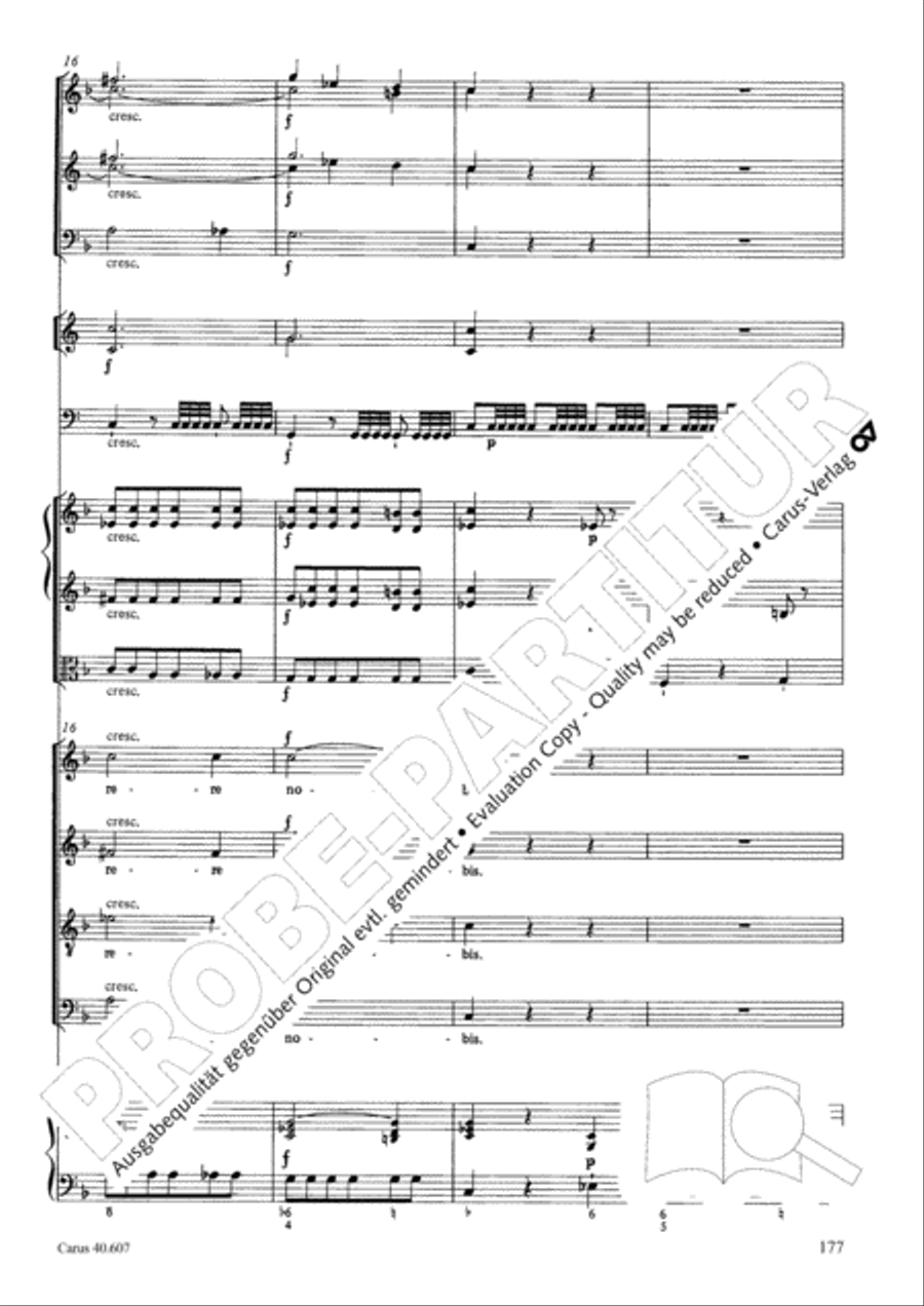 Mass in time of war (Missa in tempore belli) 4-Part scores gallery preview page 186