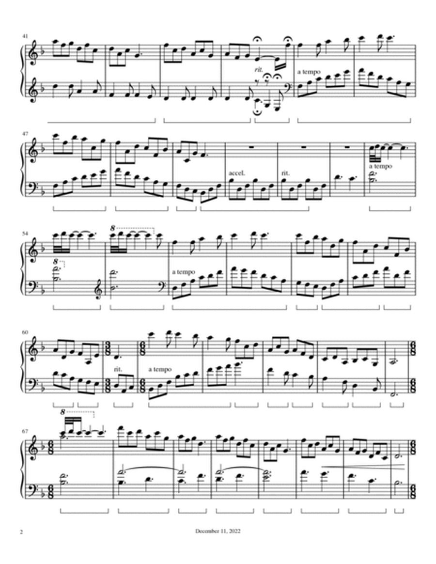 Piano Sonata 4, Winter, based on the tune: In Dulci Jubilo