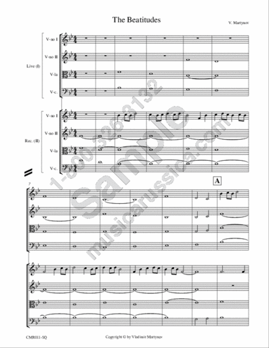 Beatitudes - (for String Quartet) String Quartet scores gallery preview page 2