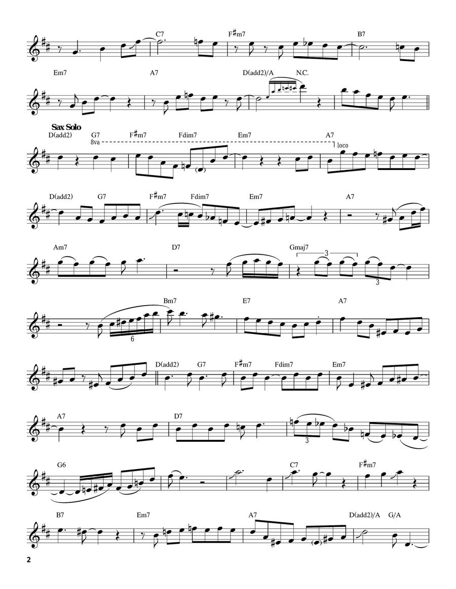 Pennies From Heaven Pennies From Heaven Tenor Saxophone scores gallery preview page 2