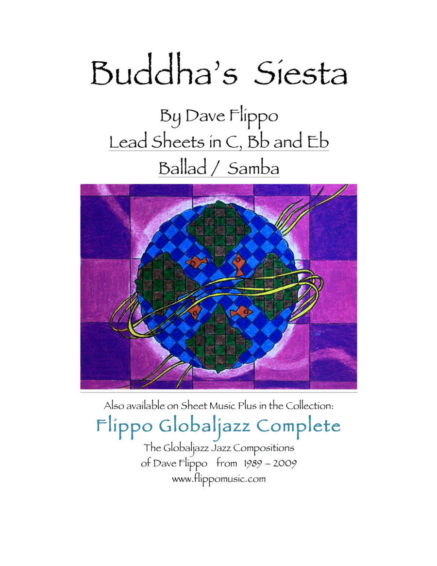 BUDDHA'S SIESTA - The Globaljazz Series - Asian/Latin jazz fusion - Lead Sheets in C, Bb and Eb Jazz Ensemble scores gallery preview page 1