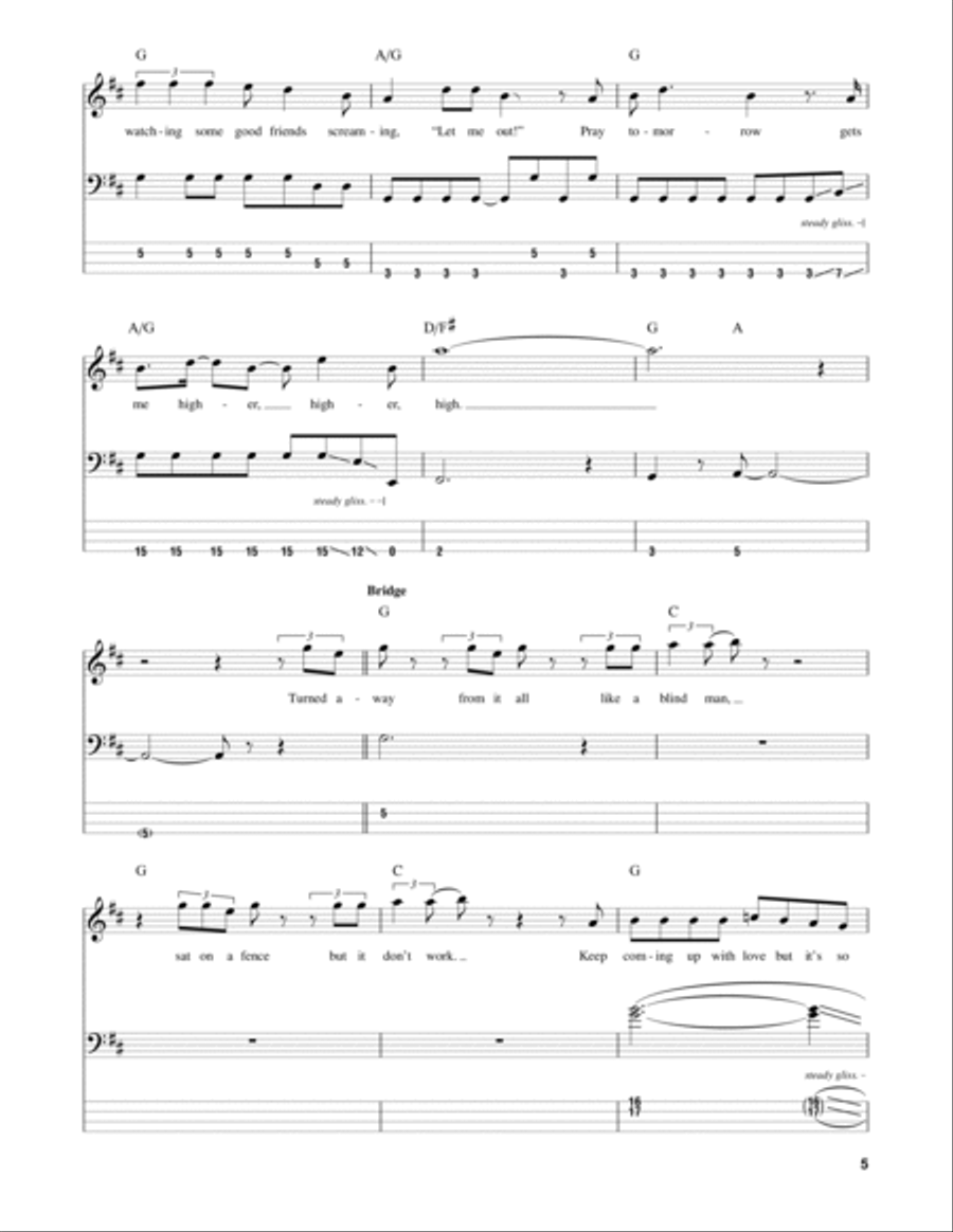 Under Pressure Under Pressure Guitar Tablature scores gallery preview page 5