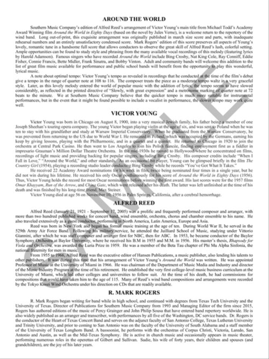 Around the World in 80 Days Concert Band scores gallery preview page 3
