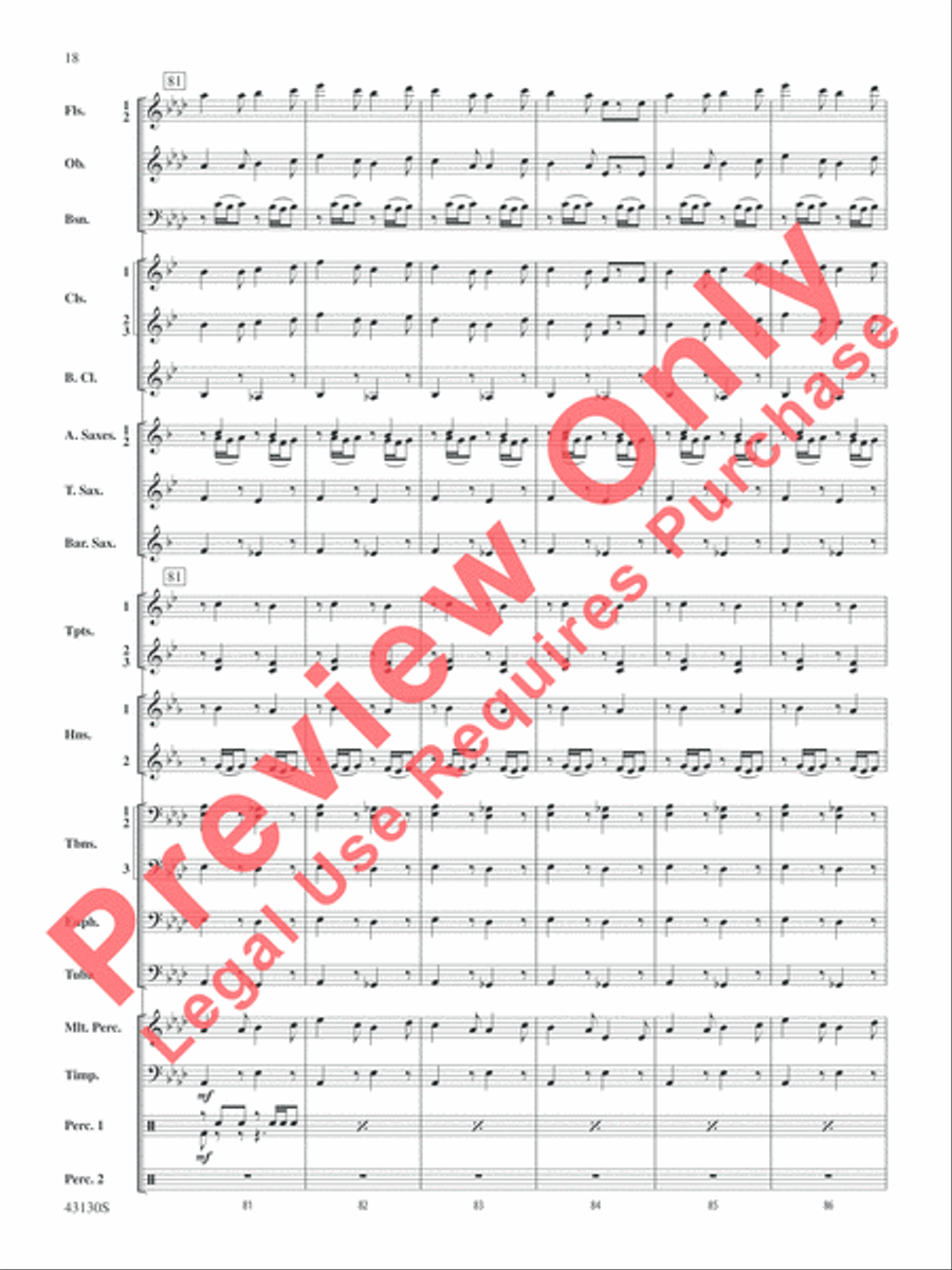 And All the Bells on Earth Shall Ring Concert Band scores gallery preview page 19