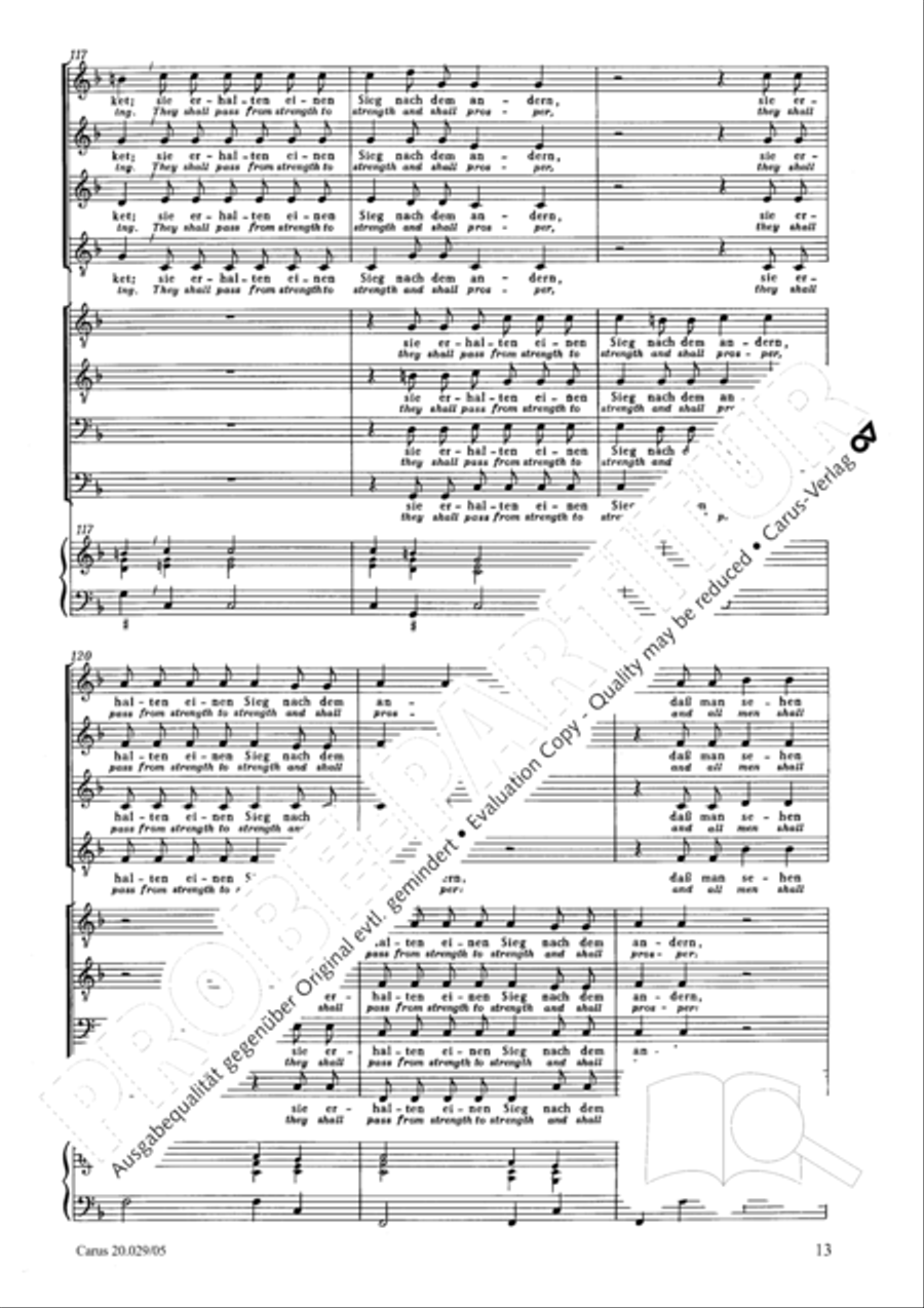 How beautiful is thy dwelling place (Wie lieblich sind deine Wohnungen) Men's Choir scores gallery preview page 16