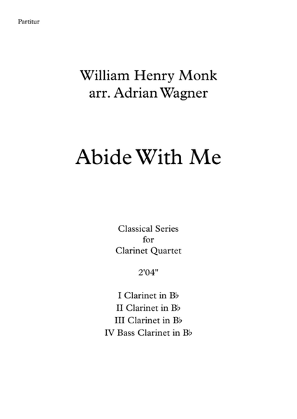 "Abide With Me" Clarinet Quartet (B.Cl.) arr. Adrian Wagner image number null