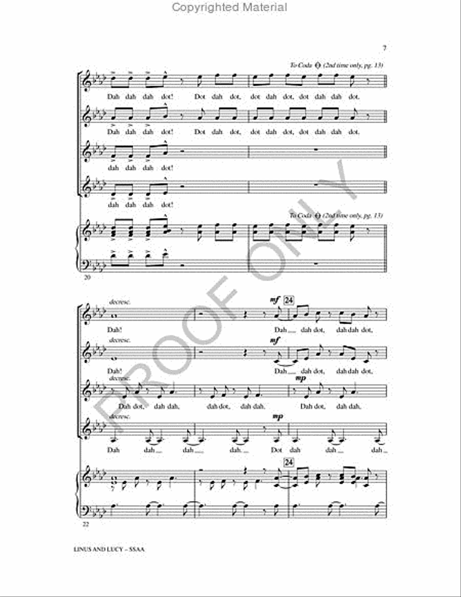 Linus and Lucy Linus and Lucy SSAA scores gallery preview page 6