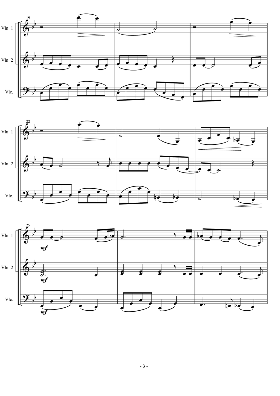 Bohemian Rhapsody String Trio scores gallery preview page 3