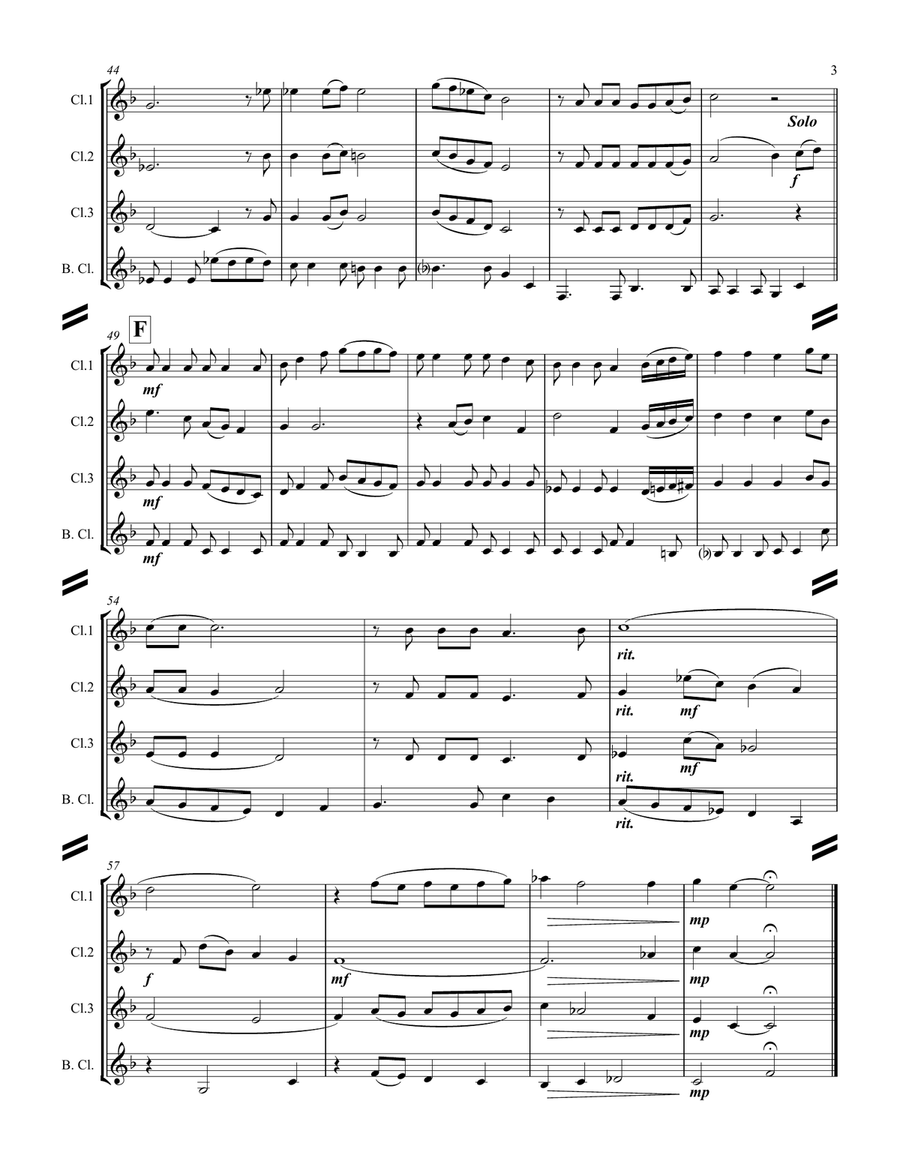 Merry Christmas, Darling Woodwind Ensemble scores gallery preview page 4
