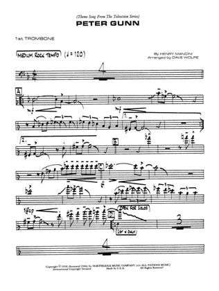 Peter Gunn: 1st Trombone