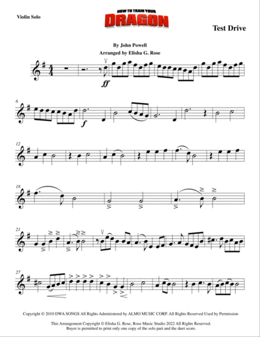 Test Drive Violin Solo scores gallery preview page 2