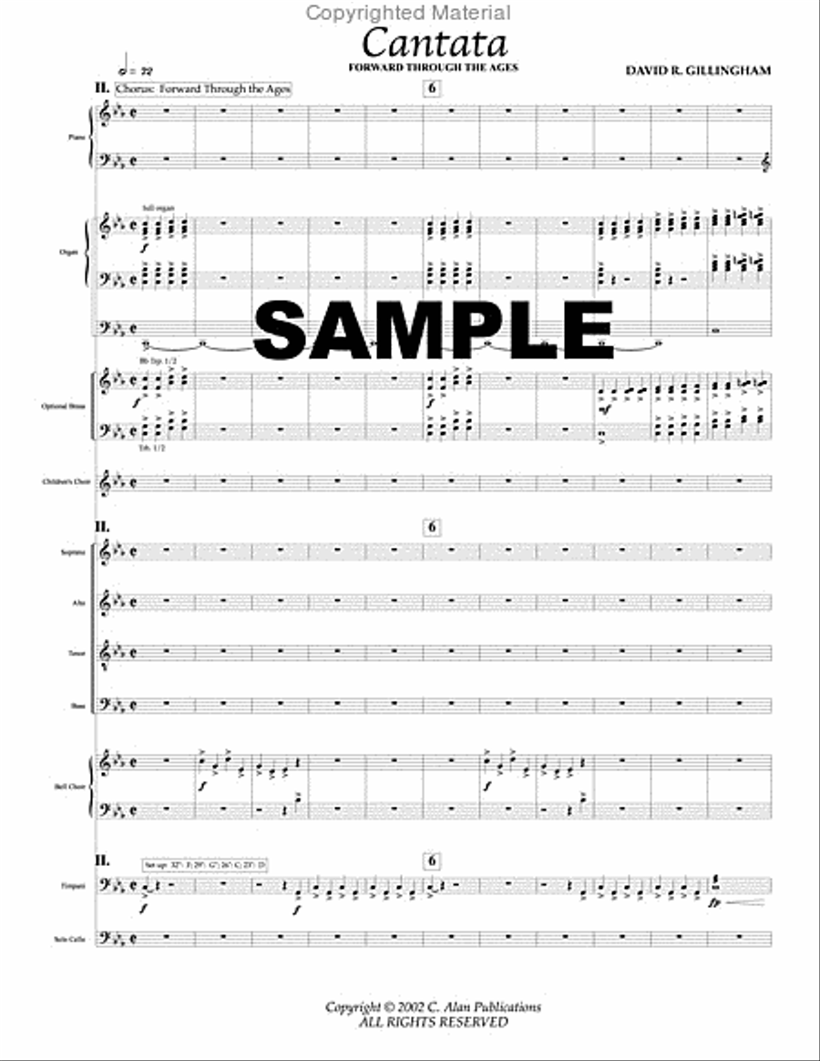 Cantata: Forward Through the Ages (score only) 4-Part scores gallery preview page 2