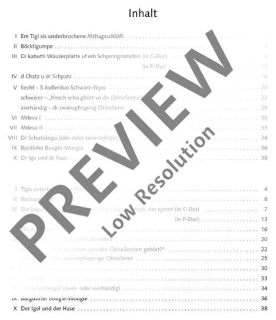 Chinderliecht (Kinderleicht / Kinderlicht) Piano Duet scores gallery preview page 3