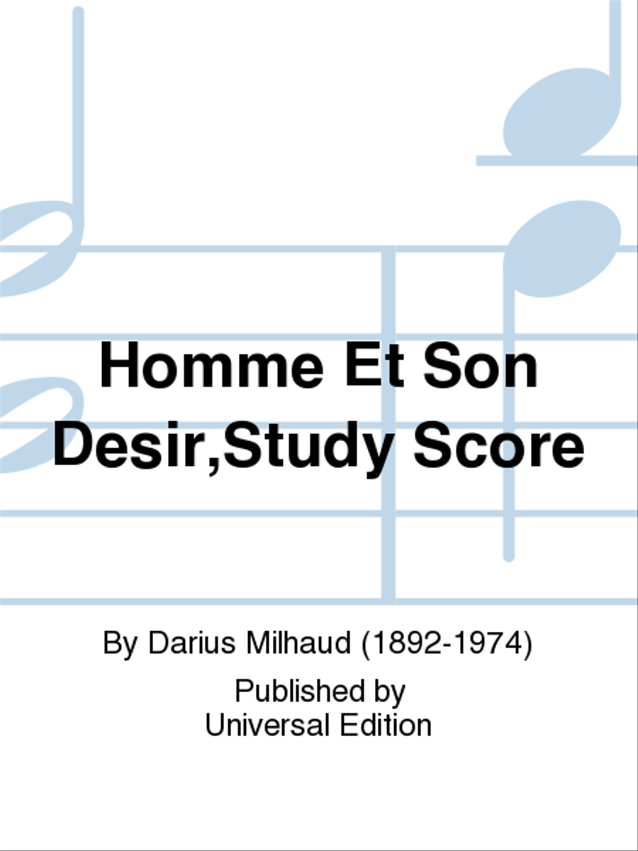 Homme Et Son Desir,Study Score Study Score scores gallery preview page 1