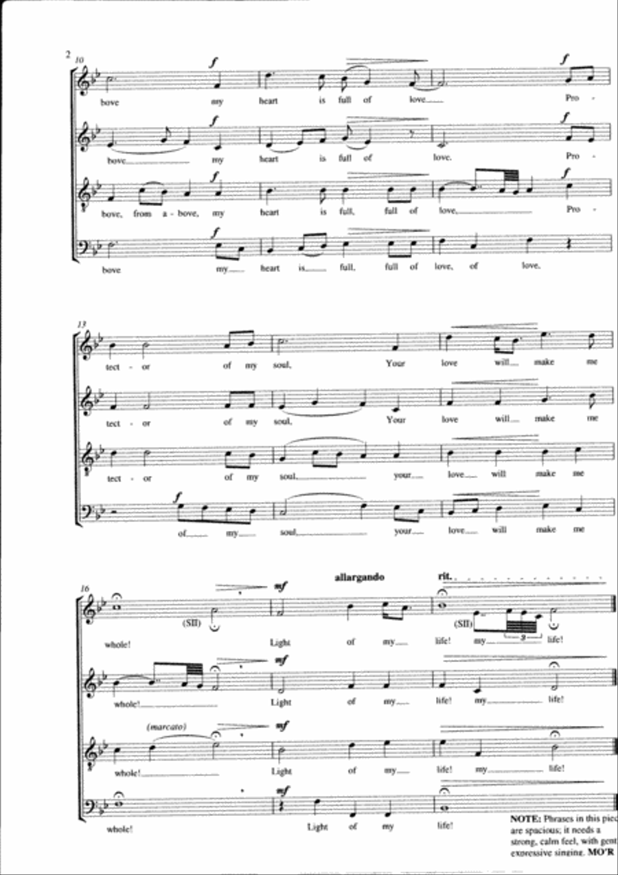 GILE MO CHROÍ LIGHT OF MY LIFE (SATB) verse 2 4-Part scores gallery preview page 1
