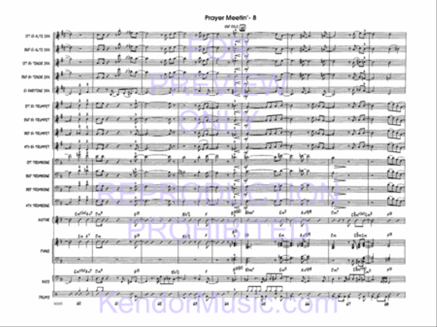 Prayer Meetin' Jazz Ensemble scores gallery preview page 10