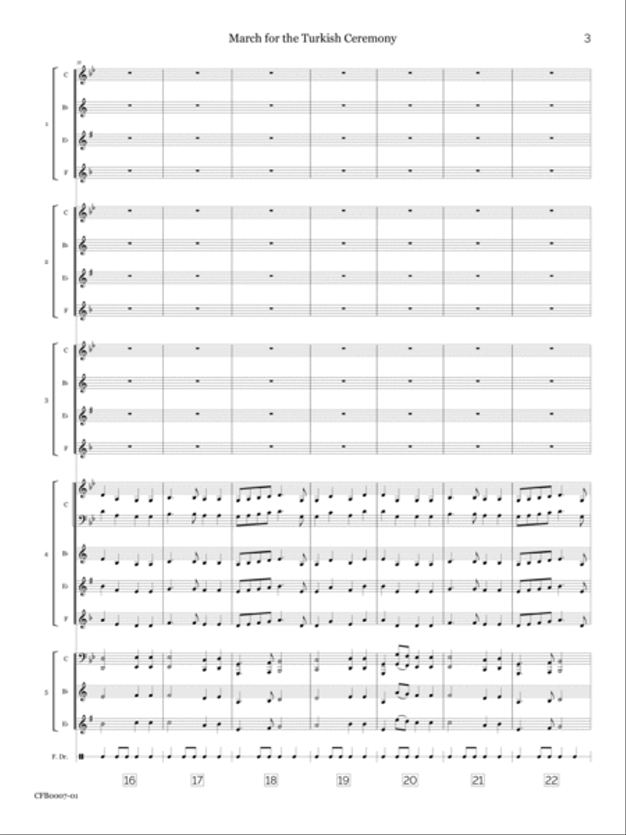 March for the Turkish Ceremony Concert Band scores gallery preview page 6