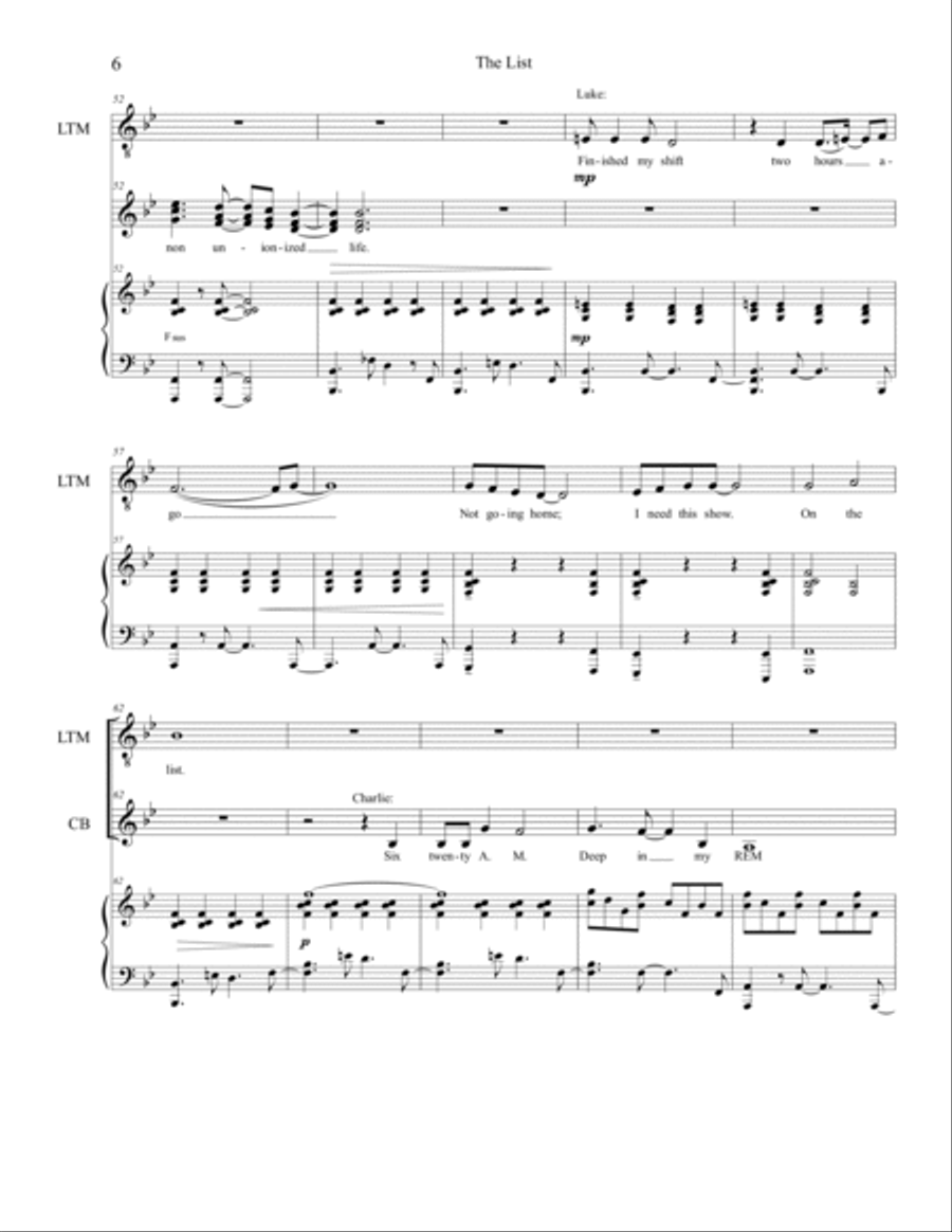 The List The List Voice scores gallery preview page 6