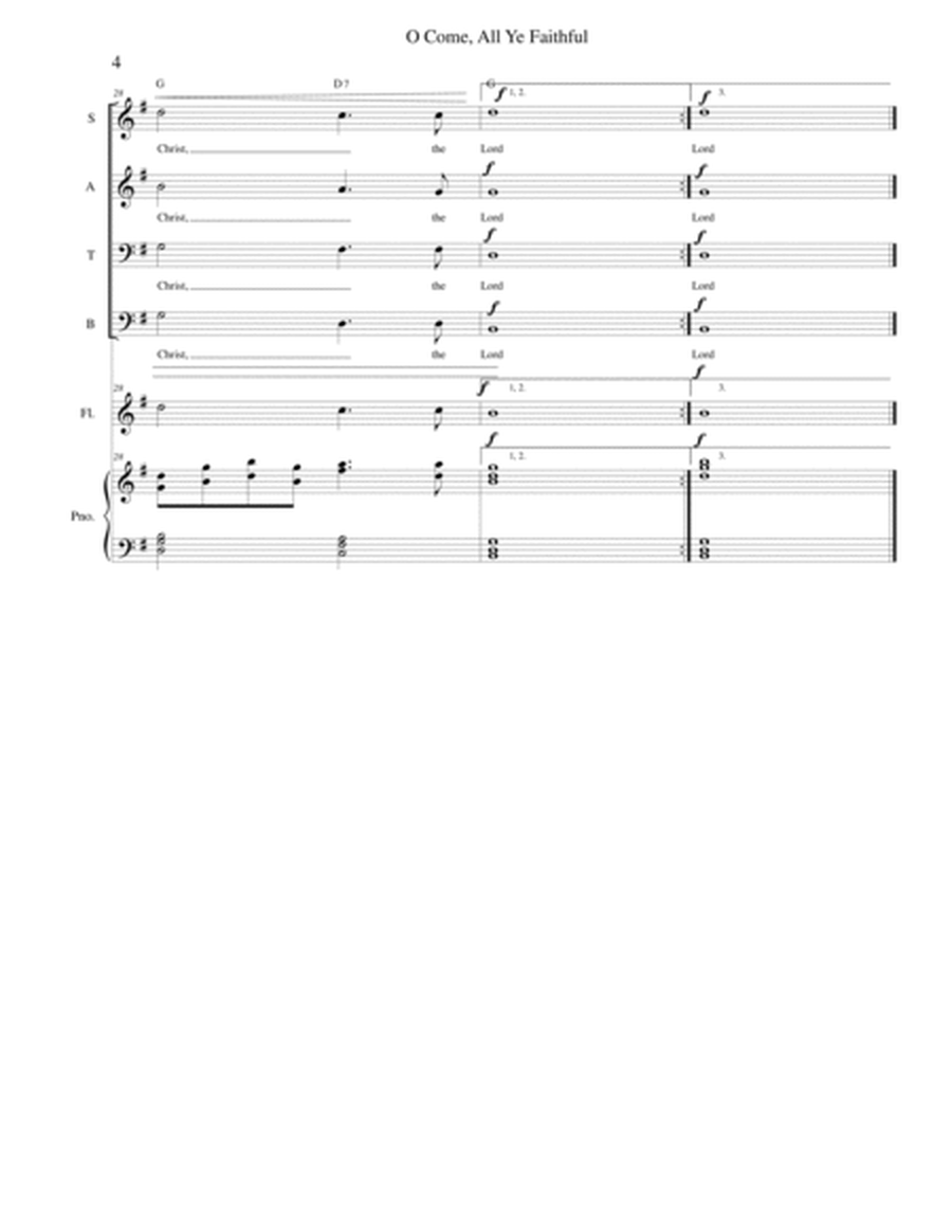 O Come all Ye Faithful/Adeste Fideles - SATB optional instruments and piano image number null
