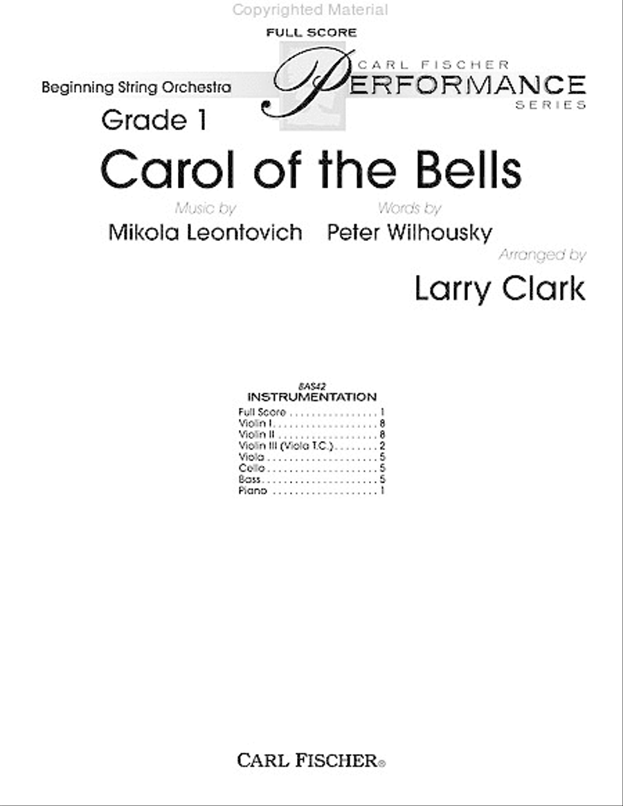 Carol of the Bells Carol of the Bells String Orchestra scores gallery preview page 2