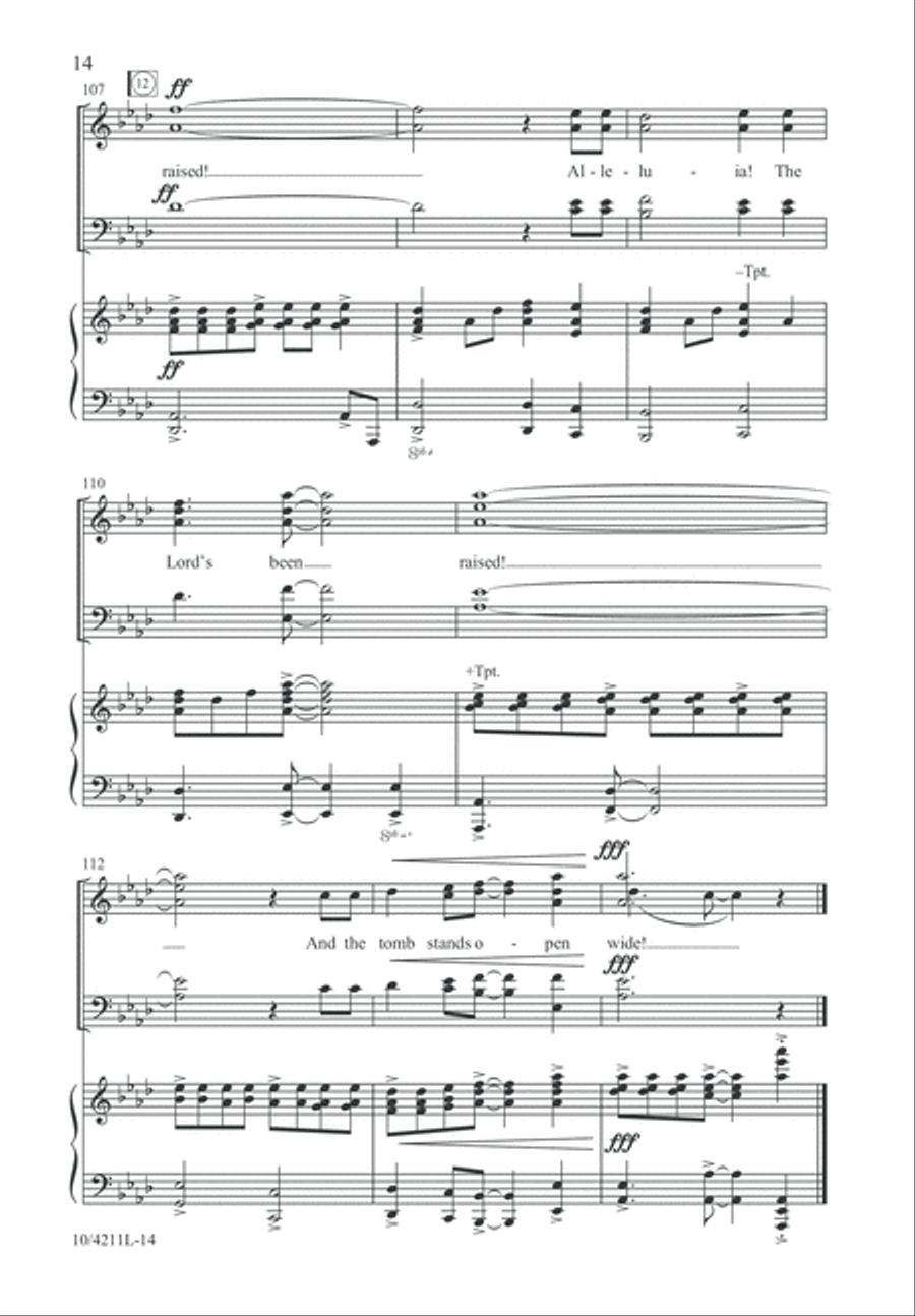The Tomb Stands Open Wide 4-Part scores gallery preview page 14