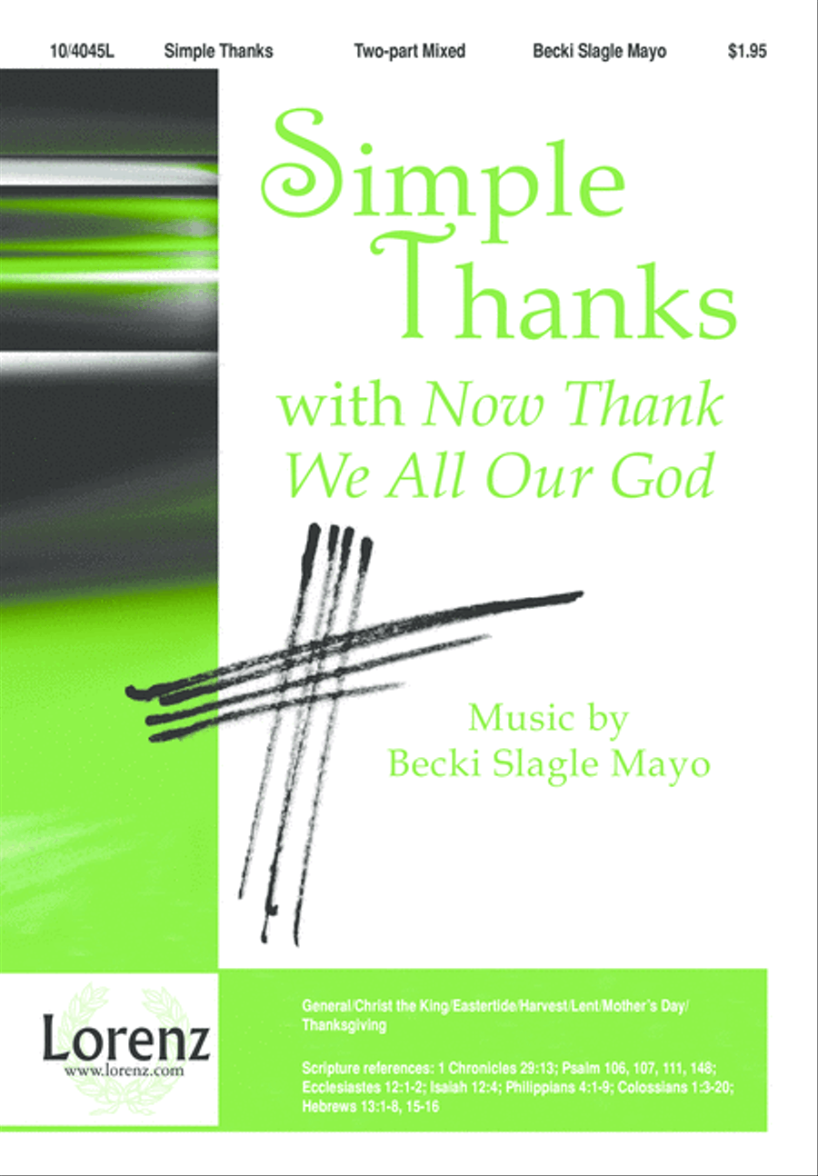 Simple Thanks Simple Thanks 2-Part scores gallery preview page 1