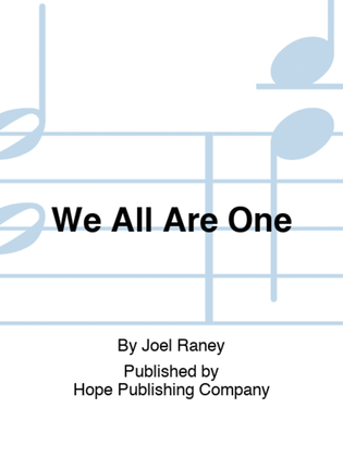 Book cover for We All Are One